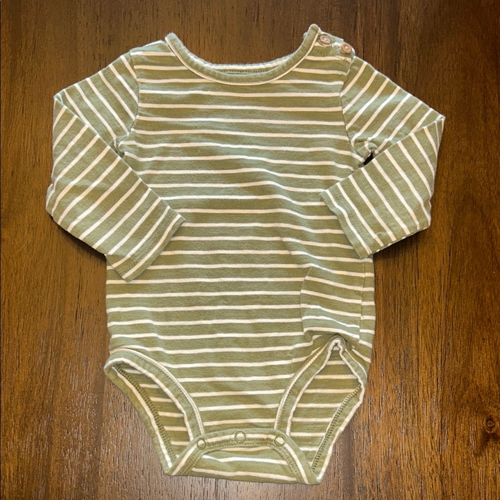Carter's Green and White Bodysuits Soft Cotton One Pieces